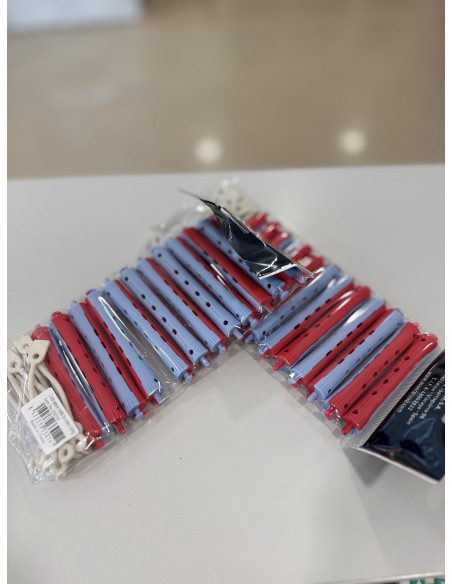 Bigudíes Rojo/Azul 12unds