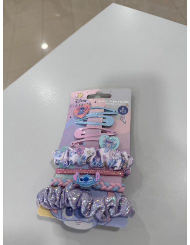 Gomas y clip para el pelo de Stitch