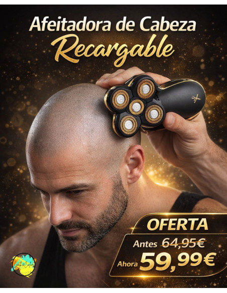 Afeitadora de Cabeza Recargable