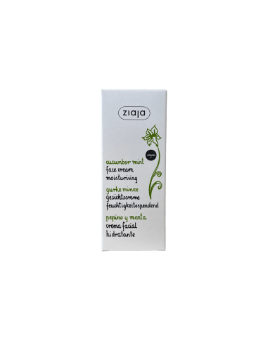 Crema Facial Hidratante Pepino y Menta Ziaja