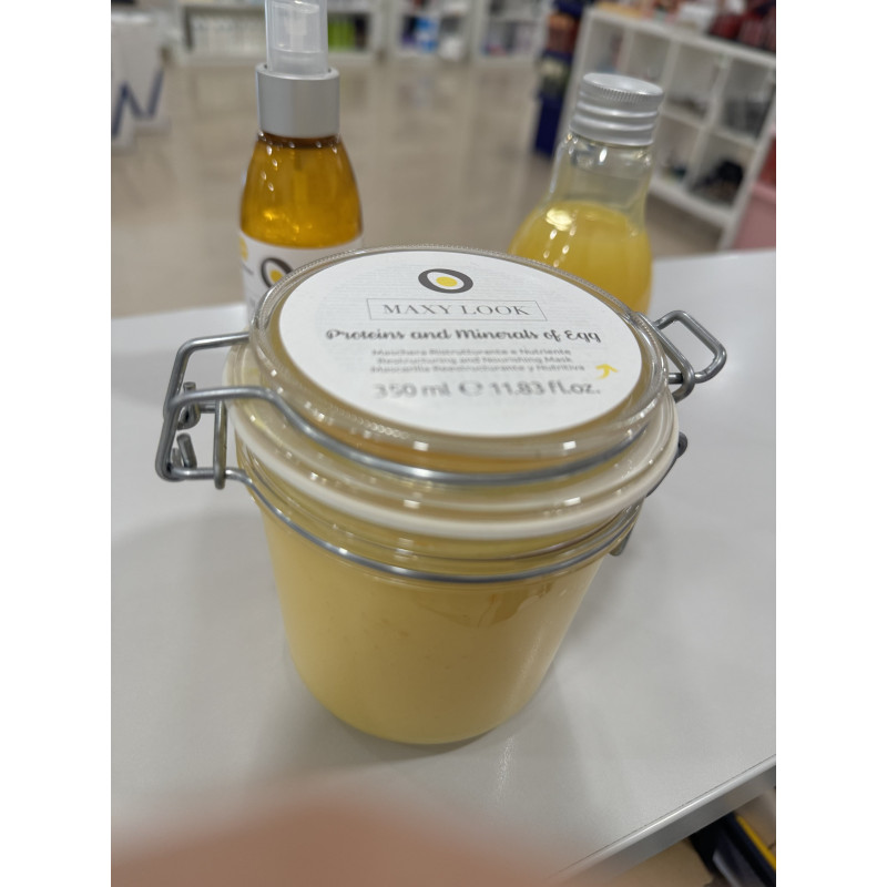 Pack champú-mascarilla-crema de huevo Maxy Look