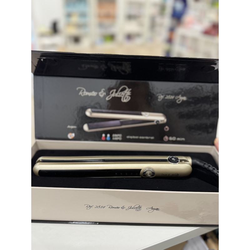 Plancha Profesional Dorada con placas de Argán